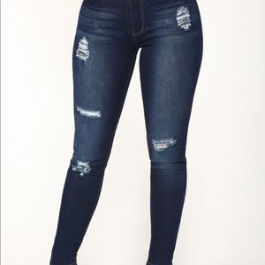 Fashion Nova Booty Lifting Jeans - Dark Denim